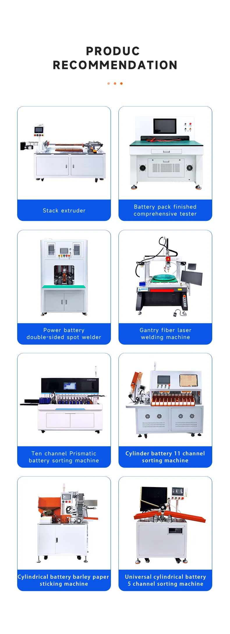 Cylindrical Battery Testing Machine (Without Material Hopper) The 12th one